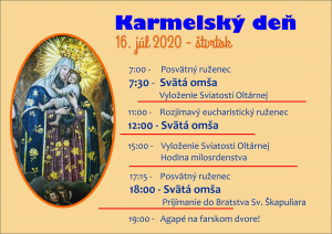 Karmelský deň - 16. júl