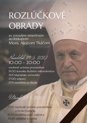 Zomrel košický emeritný arcibiskup A. Tkáč