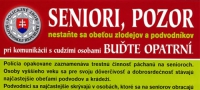 Seniori pozor! Nestaňte sa obeťou podvodníkov!